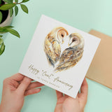 35th Anniversary Card Coral Anniversary 35 Year Anniversary Card For Husband Owl Anniversary Card For Wife Thirty Five Year Anniversary Card