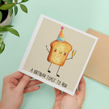 Birthday Card Fun Toast Design For Him Her Anyone Cute Gift