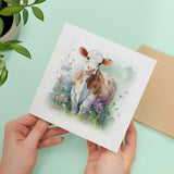 Notelet Card of a Cow For Anyone Any Occasion Card For Her or For Him Card For Birthday or Easter Card Thank You Card