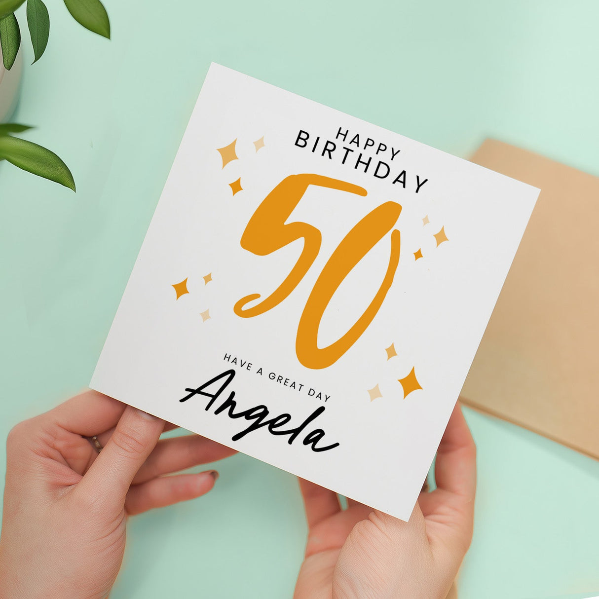 Personalised 50th Birthday Card For Him Or Her Fifty Birthday Card For Brother Sister Gran or Granddad 50th Birthday Card