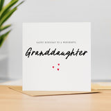 Birthday Card For Granddaughter Happy Birthday Card For Granddaughter Simple Birthday Card For Wonderful Granddaughter Birthday Card