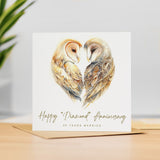 60th Anniversary Card Diamond Anniversary 60 Year Anniversary Card For Husband Owl Anniversary Card For Wife Sixty Year Anniversary Card