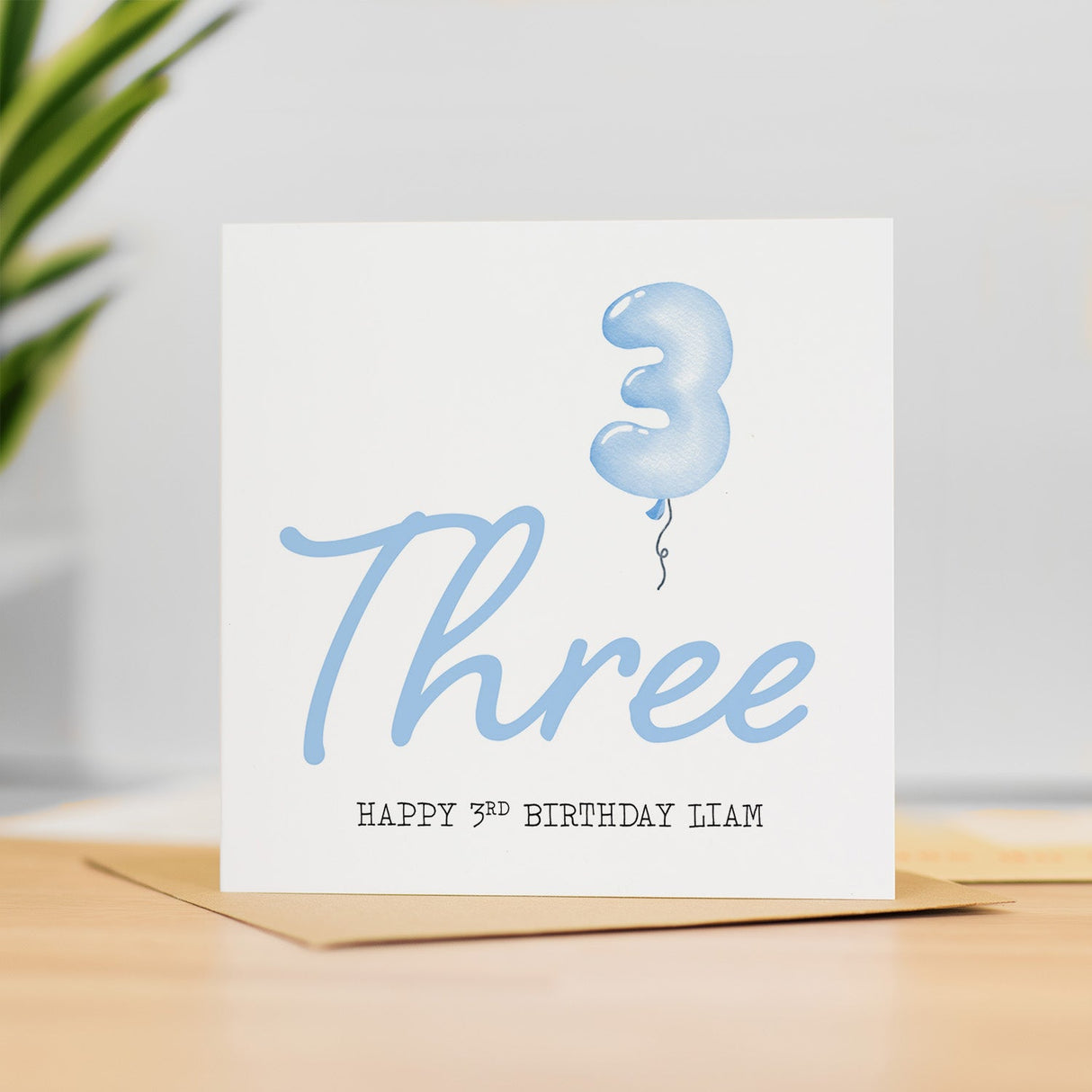 Personalisable 3rd Birthday Card For Boy Three Year Old Birthday Card Custom Card For Third Birthday For Boy Happy 3rd Birthday Card