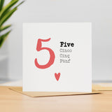 5 Year Anniversary Card 5 Year Card For Husband 5th Anniversary Card For Wife Anniversary Card For Boyfriend or Girlfriend 5 Year Card