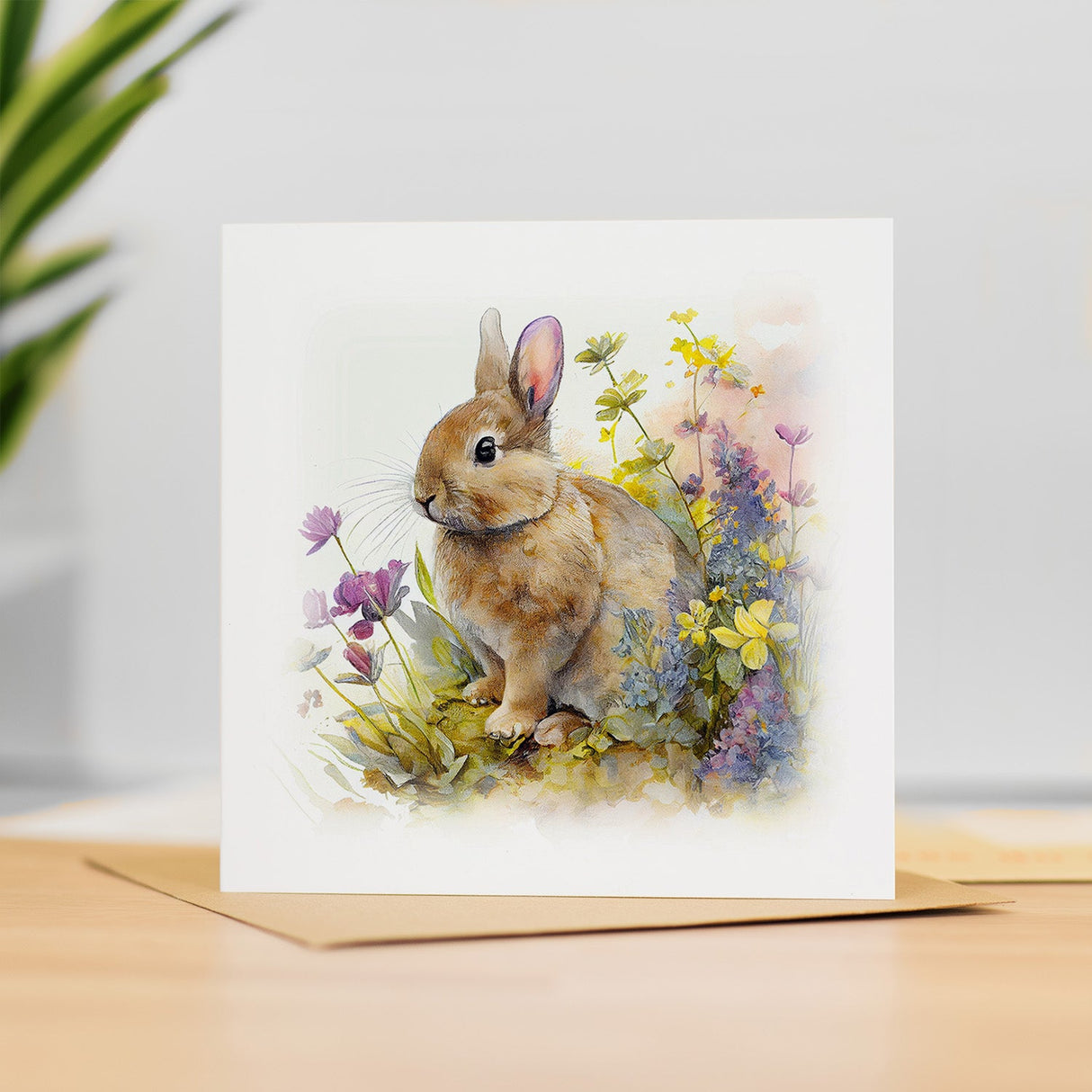 Notelet Card of a Rabbit For Anyone Any Occasion Card For Her or For Him Card For Birthday or Easter Card Thank You Card