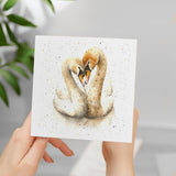 Anniversary Card For Husband or Wife Anniversary Card For Boyfriend or Girlfriend Cute Swans Wedding Anniversary For Couple