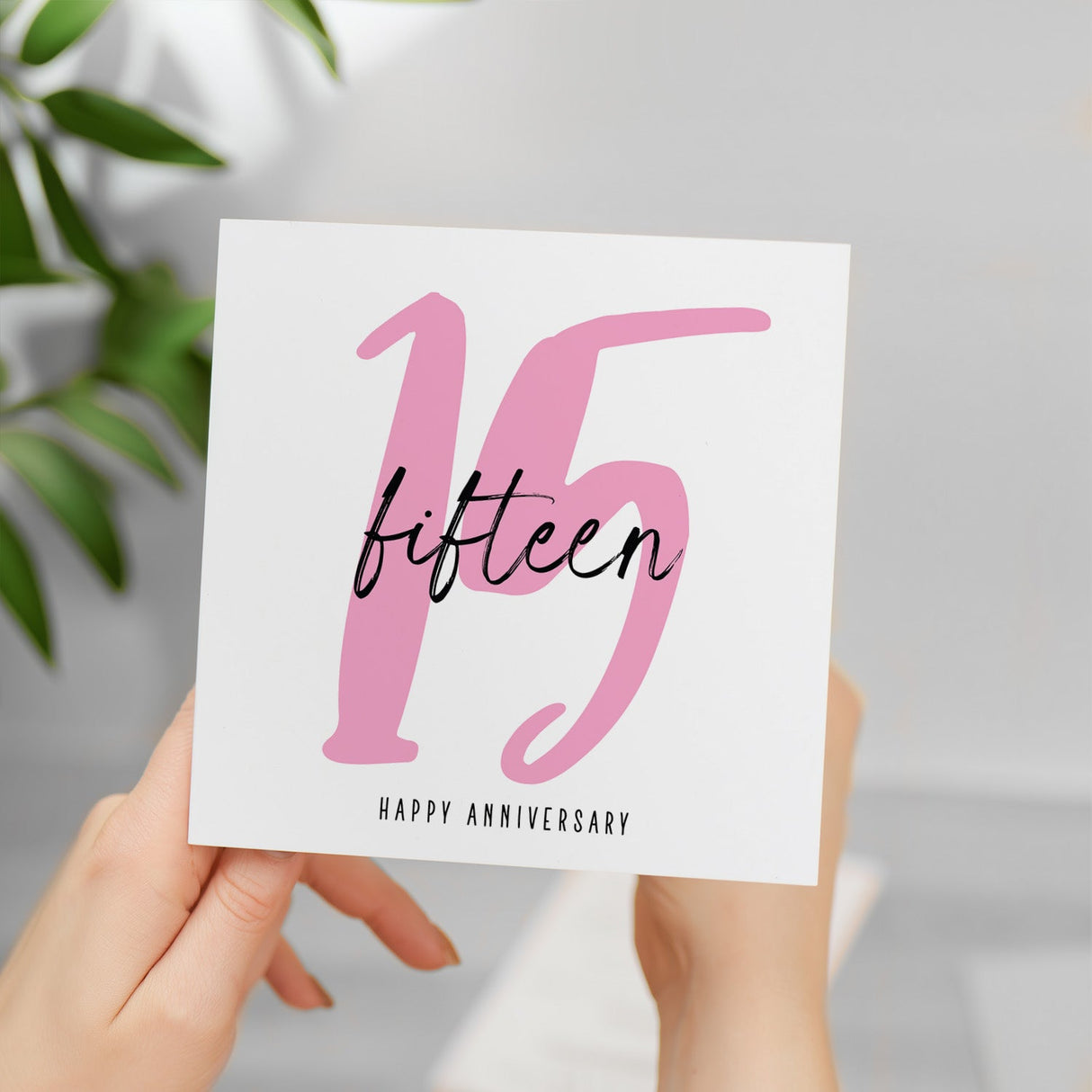 15 Year Anniversary Card For 15th Wedding Anniversary For Him or Her Wife Husband Card For Fifteenth Anniversary